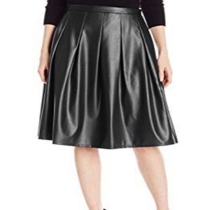 NY Collection Midi Pleated Mini Skirt